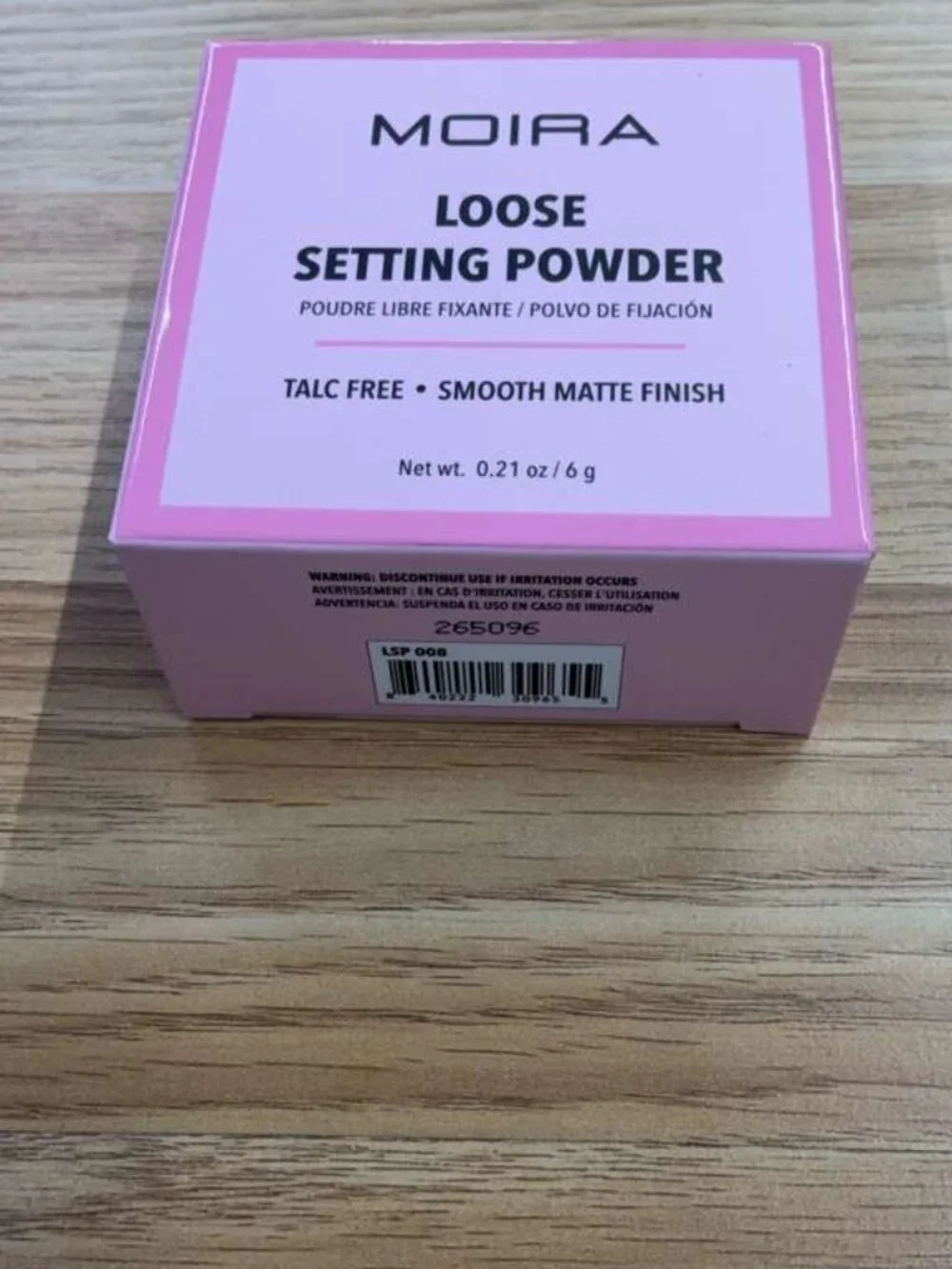 Moira Loose Setting Powder LSP 006 Talc Free Smooth Matte Finish 0.21 oz